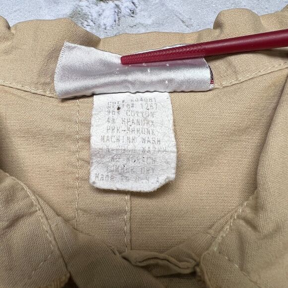 XCVI Wearables Lightweight Long Sleeve Military Jacket SIZE S Beige Shirt USA - Picture 5 of 10